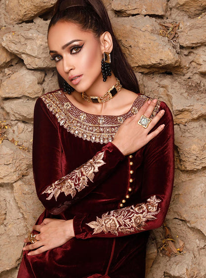 Zainab Chottani | Semi Formals | ALIZARIN CRIMSON - House Of Anaya
