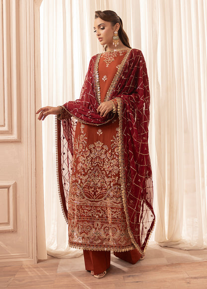 Sahane | Elyssa Festive Chiffon | CT-19007 Dune - ELYSSA - House Of Anaya