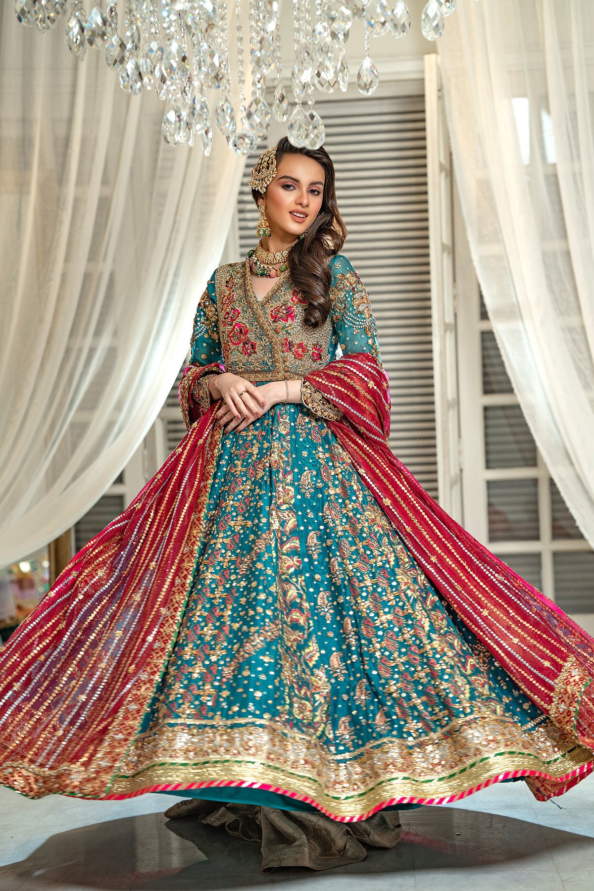 Annus Abrar | Festive Formal | Myrah Kalidar - Emerald