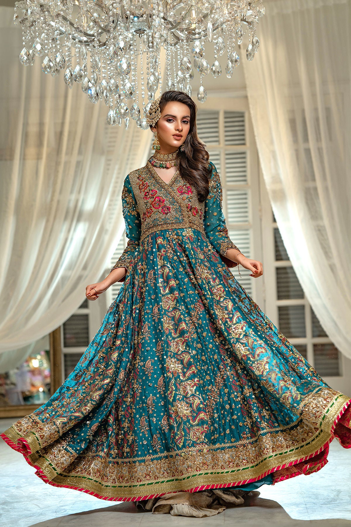 Annus Abrar | Festive Formal | Myrah Kalidar - Emerald