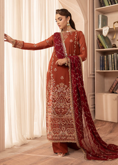 Sahane | Elyssa Festive Chiffon | CT-19007 Dune - ELYSSA - House Of Anaya