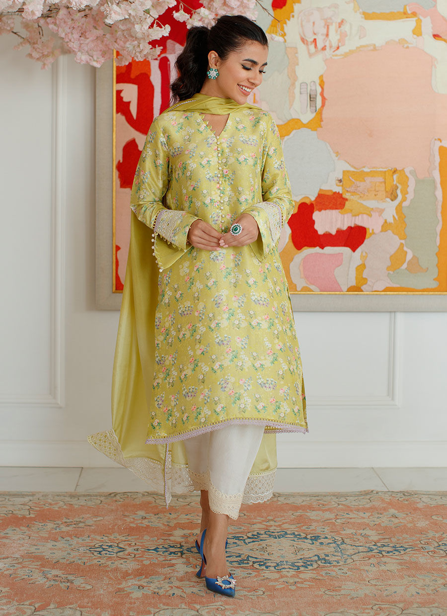 Farah Talib Aziz | Designer Picks 24 | EDEN KIWI SHIRT AND DUPATTA