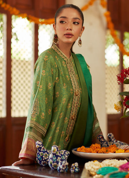 Farah Talib Aziz | Designer Picks 24 | RINA GREEN SHIRT AND DUPATTA