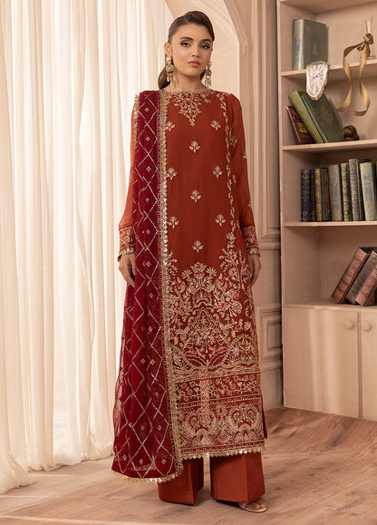 Sahane | Elyssa Festive Chiffon | CT-19007 Dune - ELYSSA - House Of Anaya