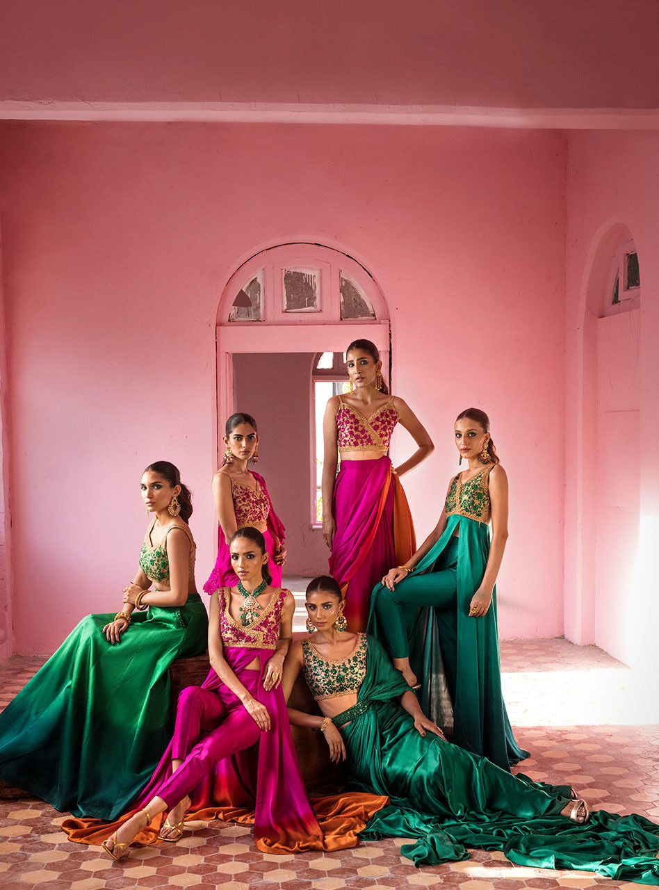Zainab Chottani | Semi Formals | FUSCHIA QUARTS