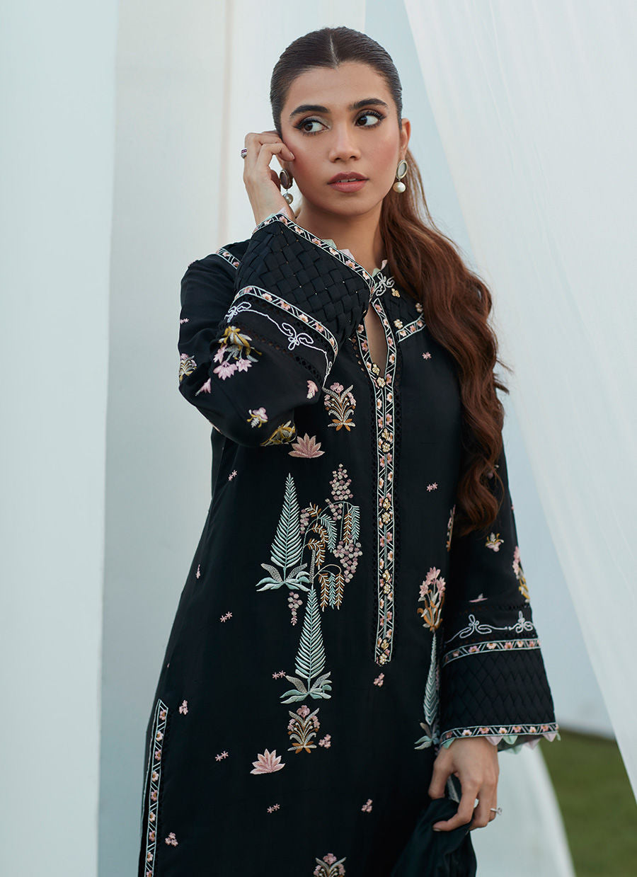 Farah Talib Aziz | Designer Picks 24 | PETRA BLACK EMBROIDERED SHIRT A House Of Anaya Farah Talib Aziz | Designer Picks 24 | PETRA BLACK EMBROIDERED SHIRT A House Of Anaya