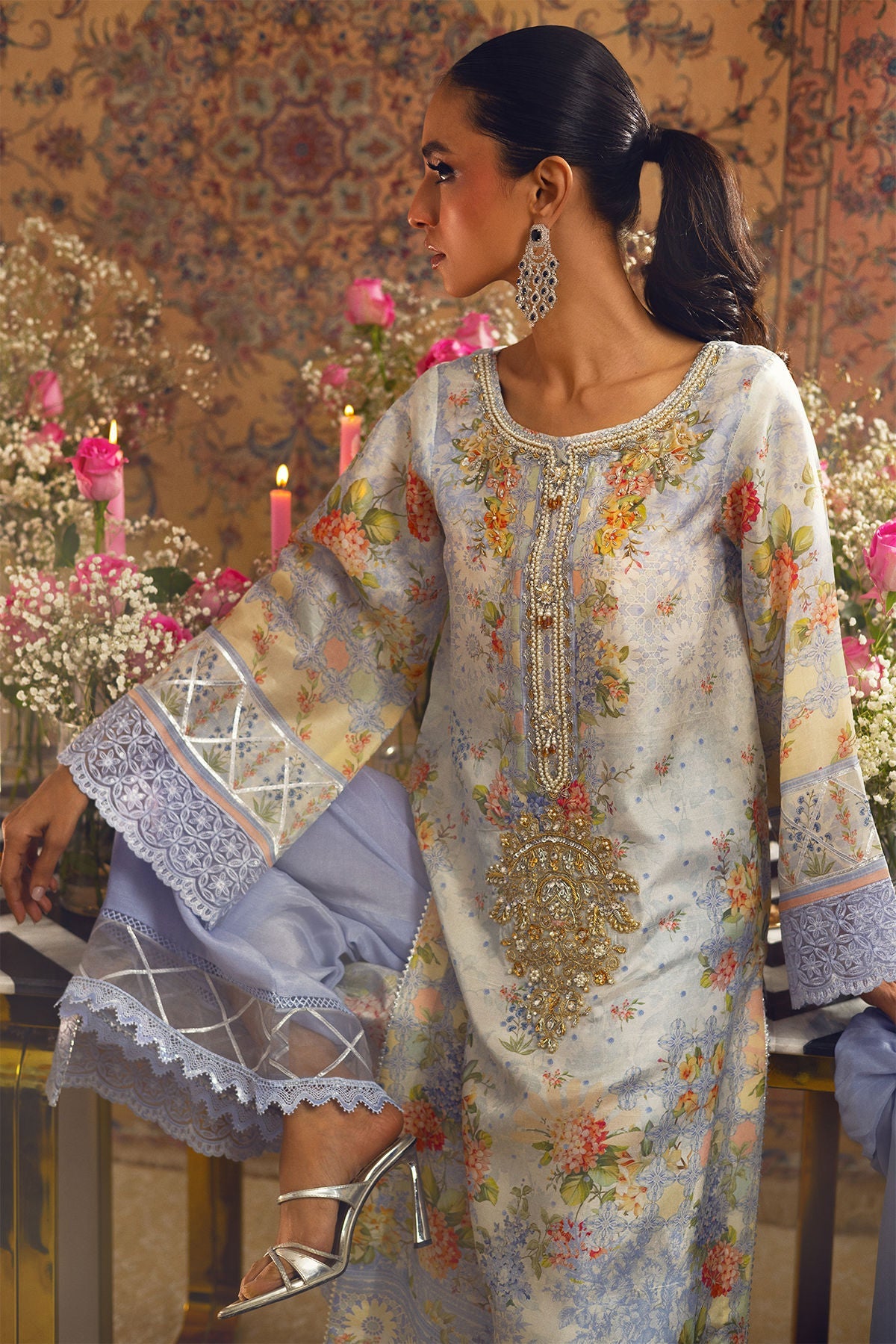 Annus Abrar | Lime Luxe Silk |  Elmira