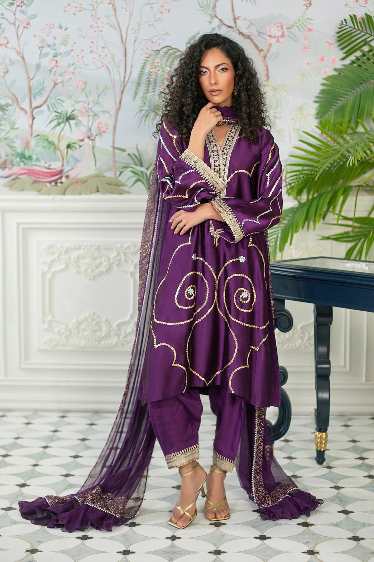 Annus Abrar | Sehr Eid Luxe | Izali Aubergine