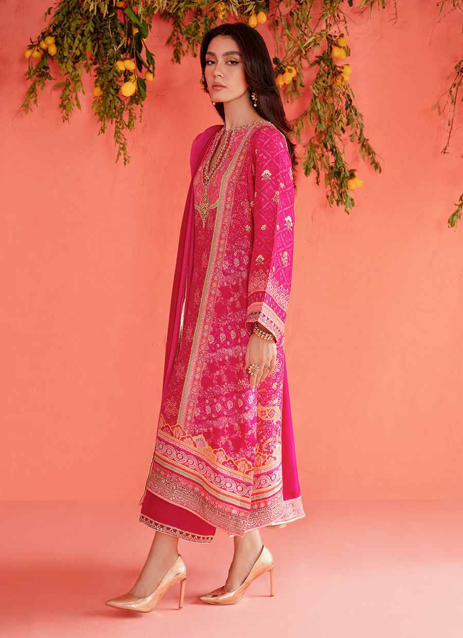 Farah Talib Aziz | Designer Picks 24 | ASHA MAGENTA SHIRT AND DUPATTA