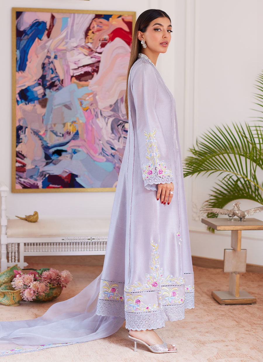 Farah Talib Aziz | Luna Eid Collection 24 | ODETTE SILVER Black - House Of Anaya