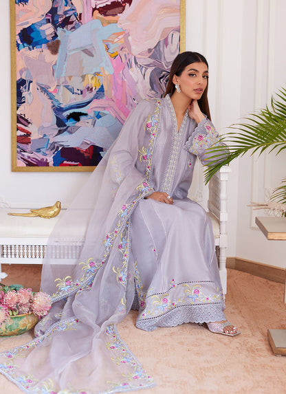 Farah Talib Aziz | Luna Eid Collection 24 | ODETTE SILVER Black - House Of Anaya
