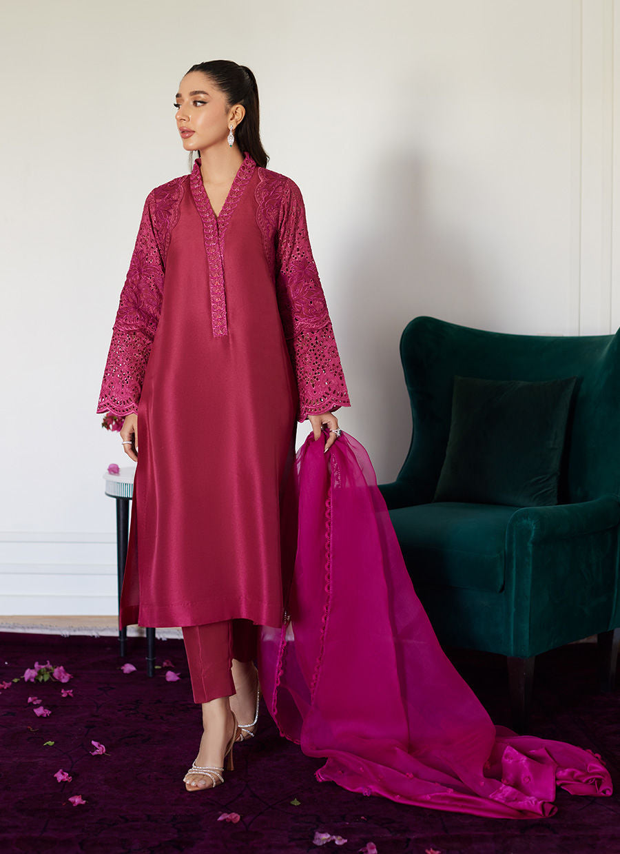 Farah Talib Aziz | Luna Eid Collection 24 | HONORINE MAGENTA - House Of Anaya