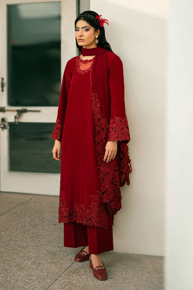 MNR | Chai Coffee Vol 5 - Eid Edit'26 | CHERRY RED WITH DUPATTA