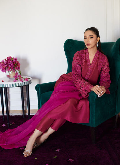 Farah Talib Aziz | Luna Eid Collection 24 | HONORINE MAGENTA - House Of Anaya