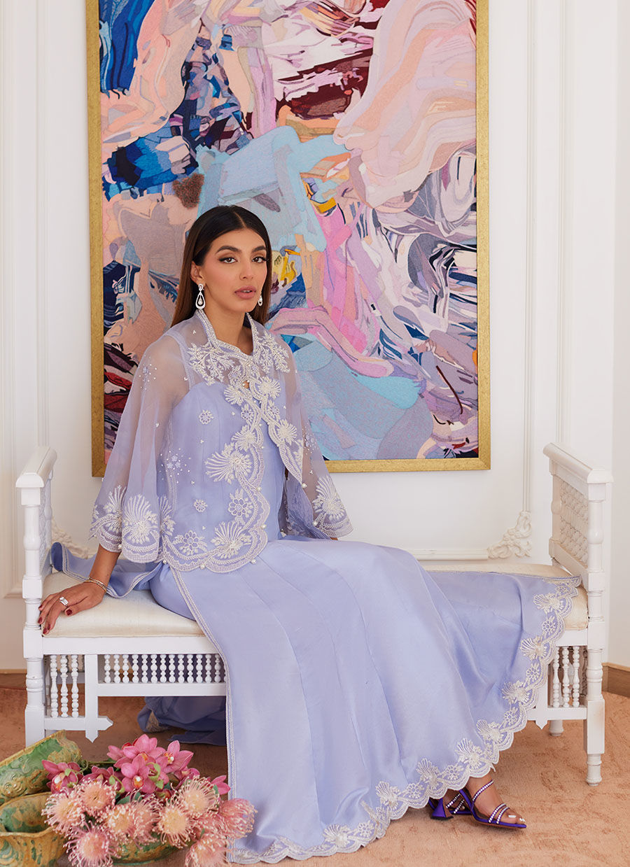 Farah Talib Aziz | Luna Eid Collection 24 | FLEUR LAVENDER - House Of Anaya