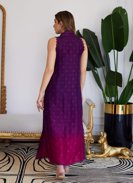Farah Talib Aziz | Luna Eid Collection 24 | VIOLETTE WILD BERRY OMBRE - House Of Anaya