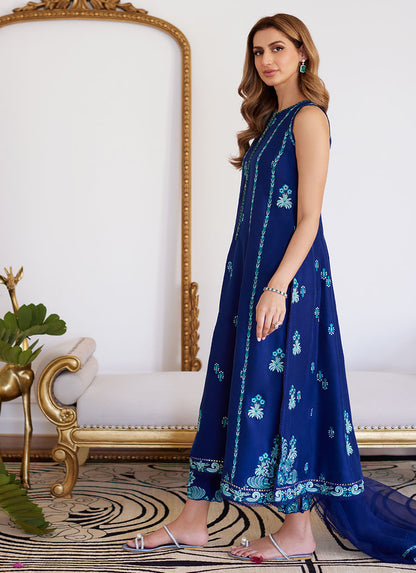 Farah Talib Aziz | Luna Eid Collection 24 | ELSYEE ROYAL BLUE - House Of Anaya