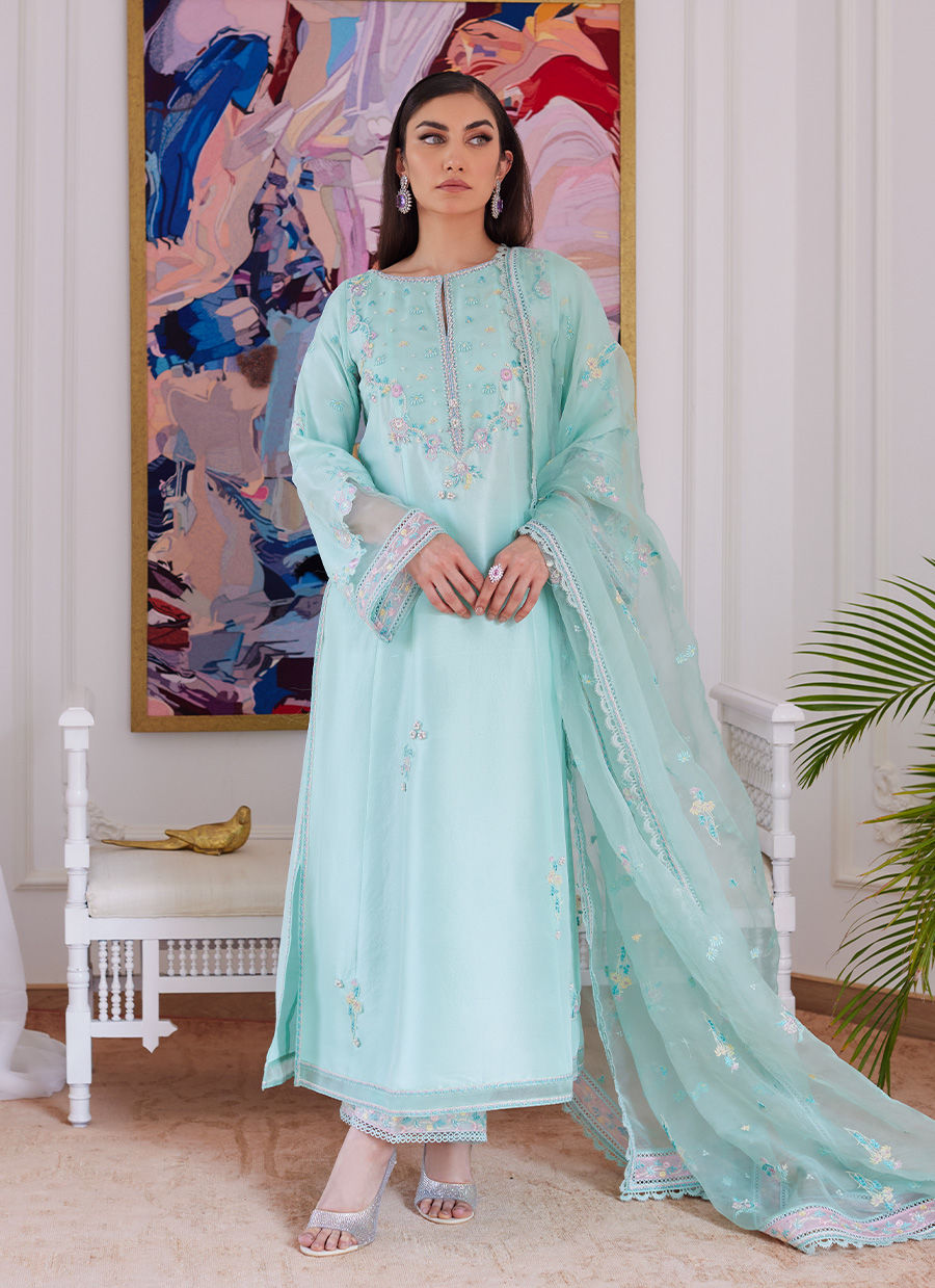 Farah Talib Aziz | Luna Eid Collection 24 | AURELLA MINT - House Of Anaya