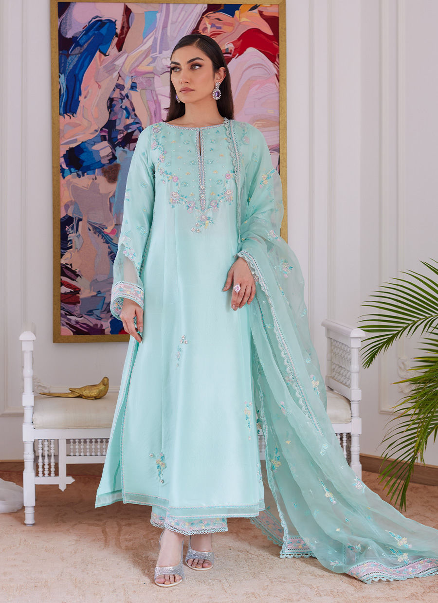 Farah Talib Aziz | Luna Eid Collection 24 | AURELLA MINT - House Of Anaya