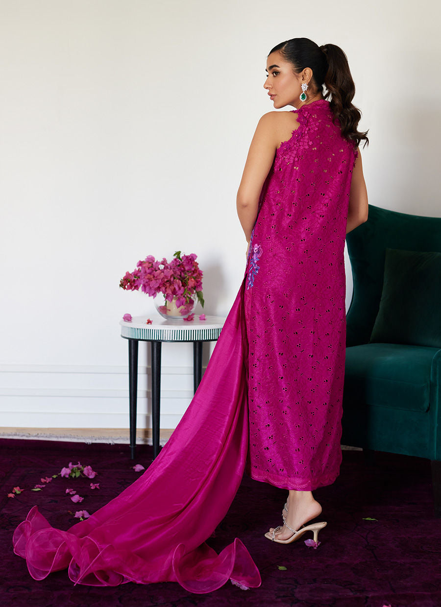Farah Talib Aziz | Luna Eid Collection 24 | CLARIENE HOT PINK - House Of Anaya