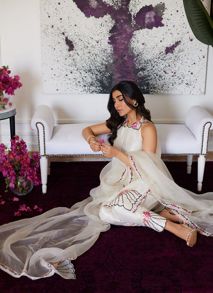 Farah Talib Aziz | Luna Eid Collection 24 | GENEVIVE PEARL WHITE - House Of Anaya