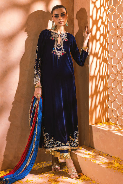 Annus Abrar | Mirha Winter Velour | Dinaya (Shirt and Dupatta)