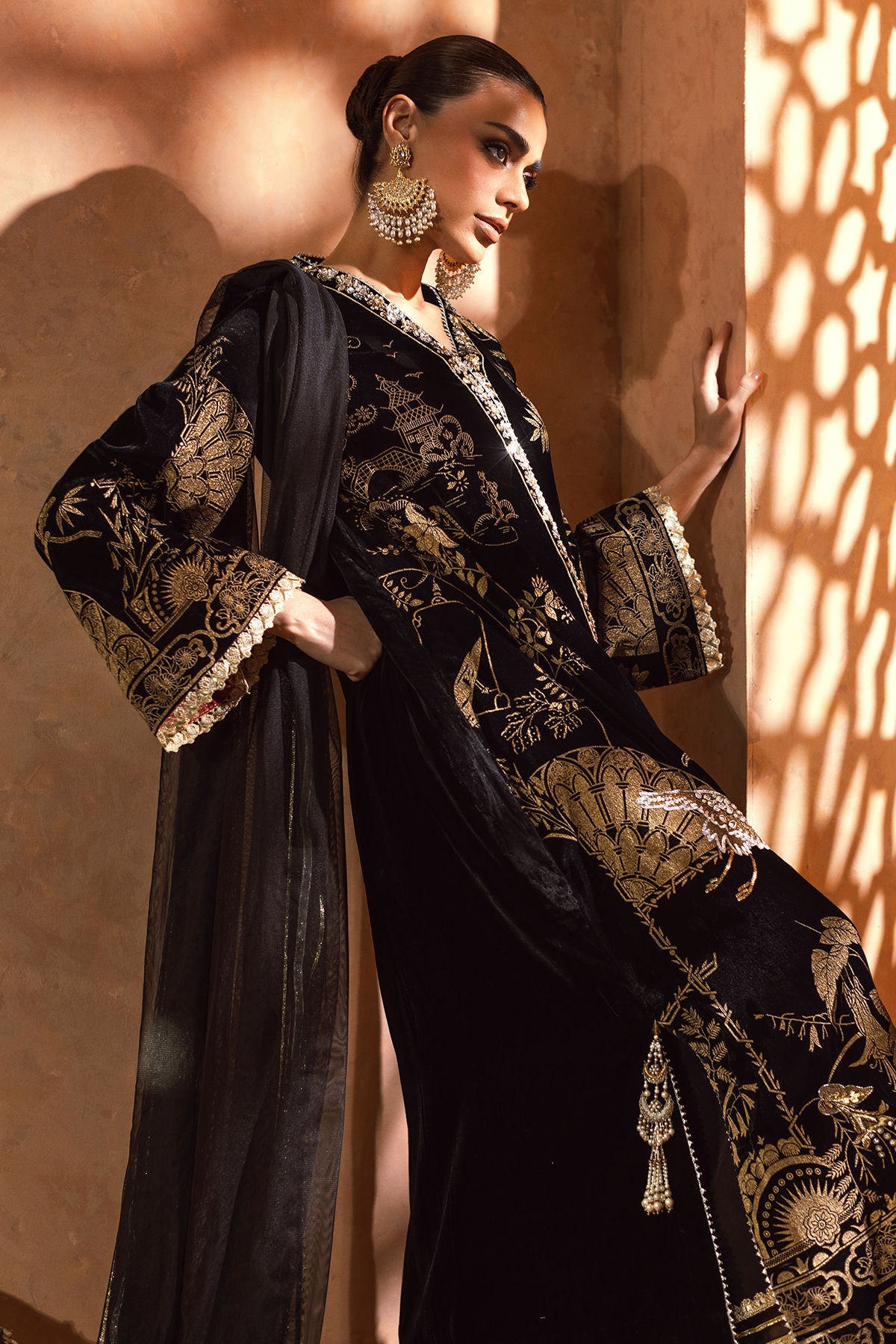 Annus Abrar | Mirha Winter Velour | Bareeza (Shirt, Pants and Dupatta)