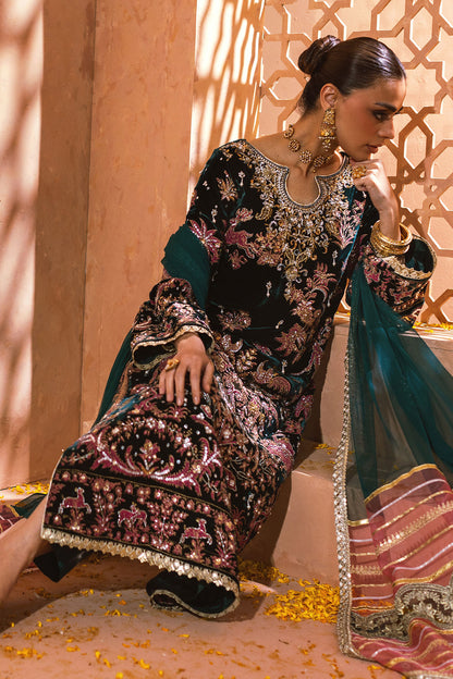 Annus Abrar | Mirha Winter Velour | Nerali (Shirt and Pants)