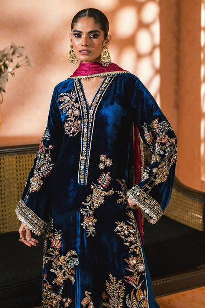 Annus Abrar | Mirha Winter Velour | Rushma (Shirt, Pants and Dupatta)