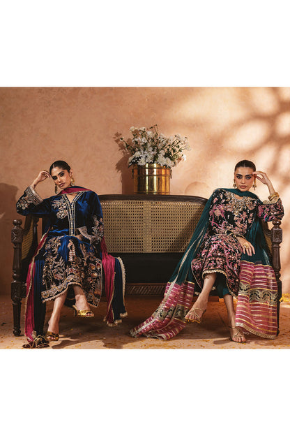 Annus Abrar | Mirha Winter Velour | Rushma (Shirt, Pants and Dupatta)