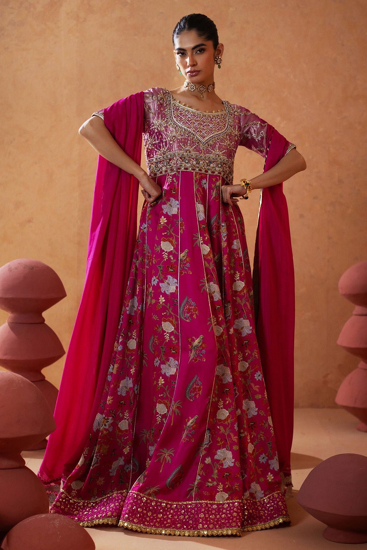 Annus Abrar | Lima Luxe Silk | Roshanay Kalidar (Kalidar, Pants and Dupatta)