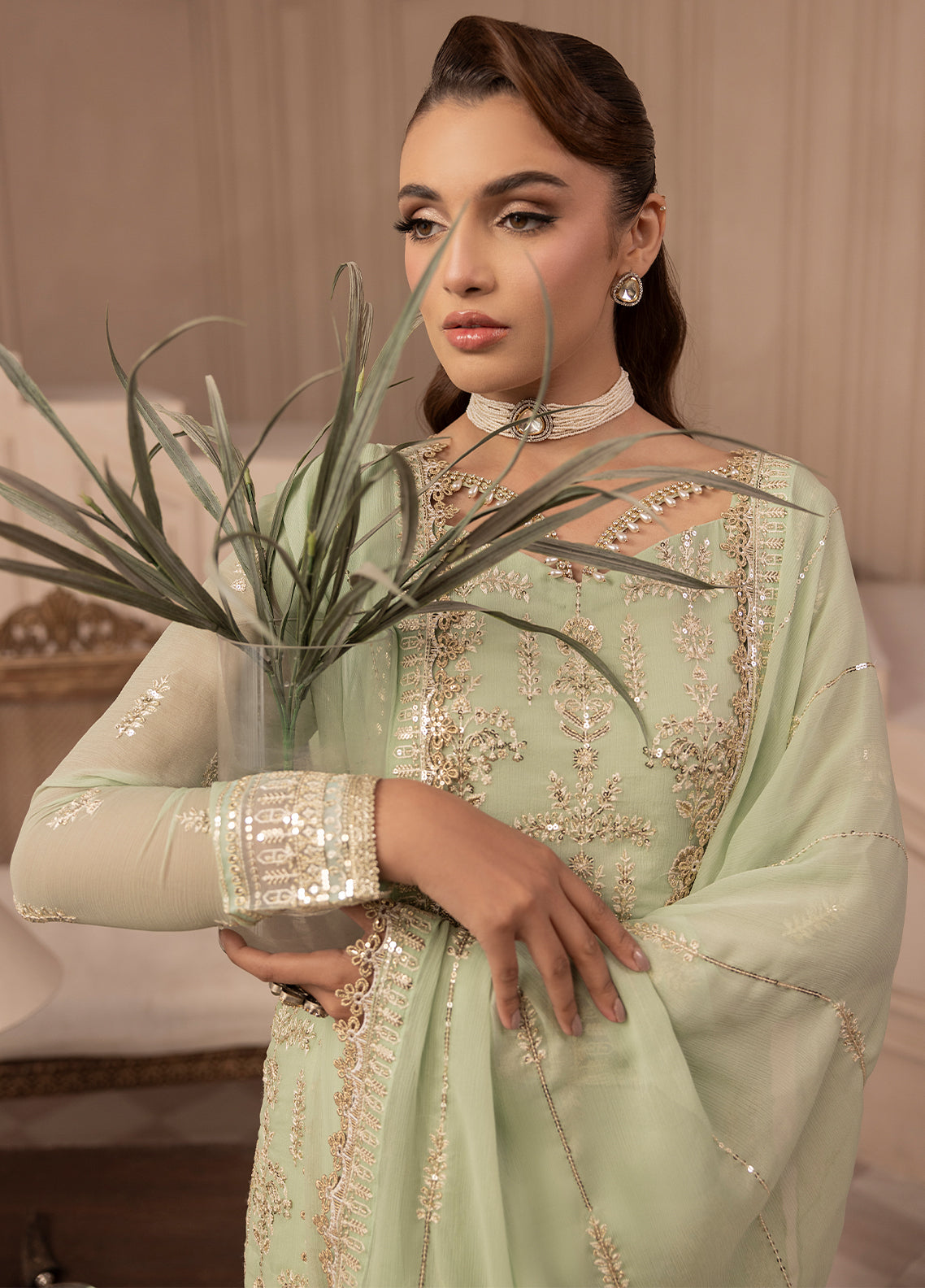 Sahane | Elyssa Festive Chiffon | CT-19004 Emera - ELYSSA - House Of Anaya