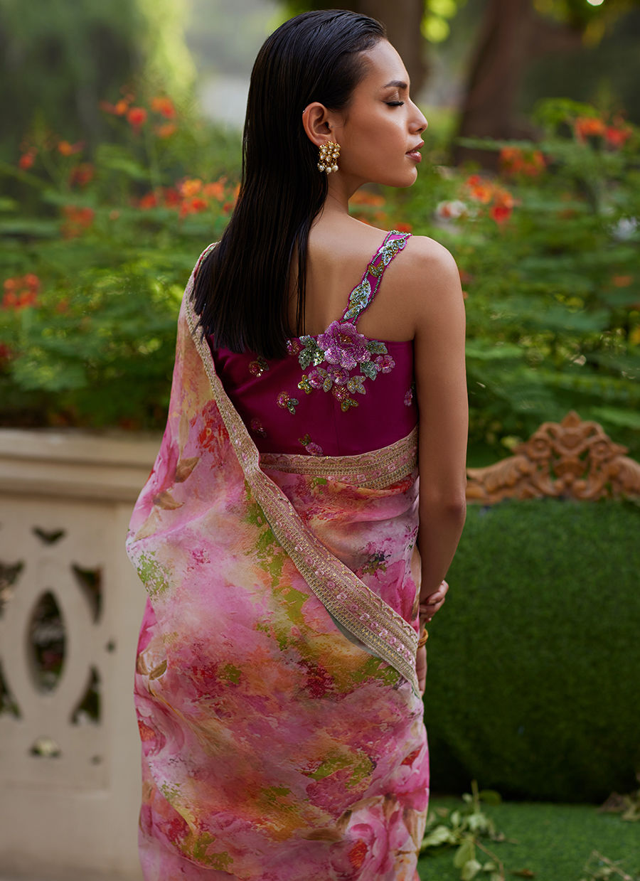 Farah Talib Aziz | Mayna Festive Prints 24 | Marzeia Saree