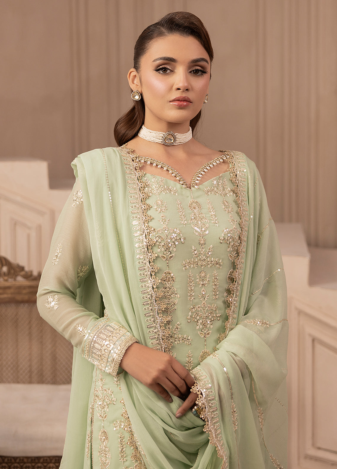 Sahane | Elyssa Festive Chiffon | CT-19004 Emera - ELYSSA - House Of Anaya