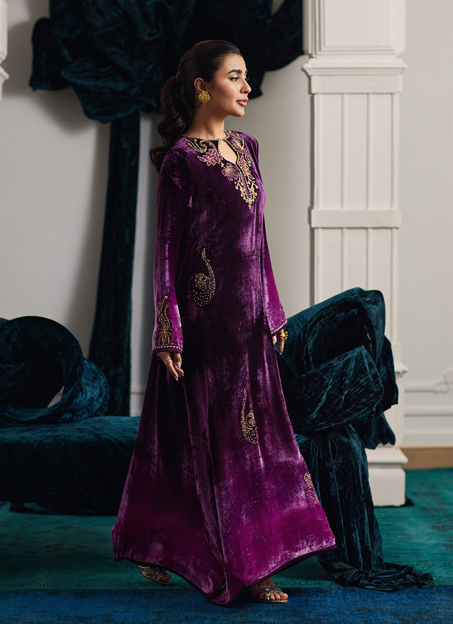 Farah Talib Aziz | Velvets The After Party | NIA OMBRE VELVET KAFTAN