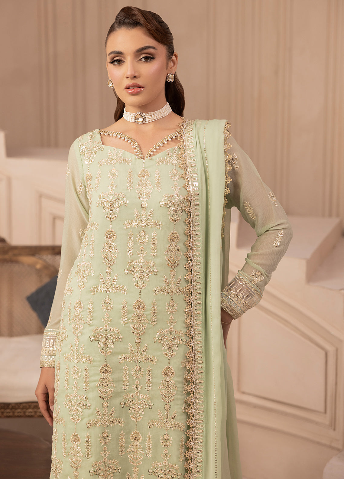Sahane | Elyssa Festive Chiffon | CT-19004 Emera - ELYSSA - House Of Anaya