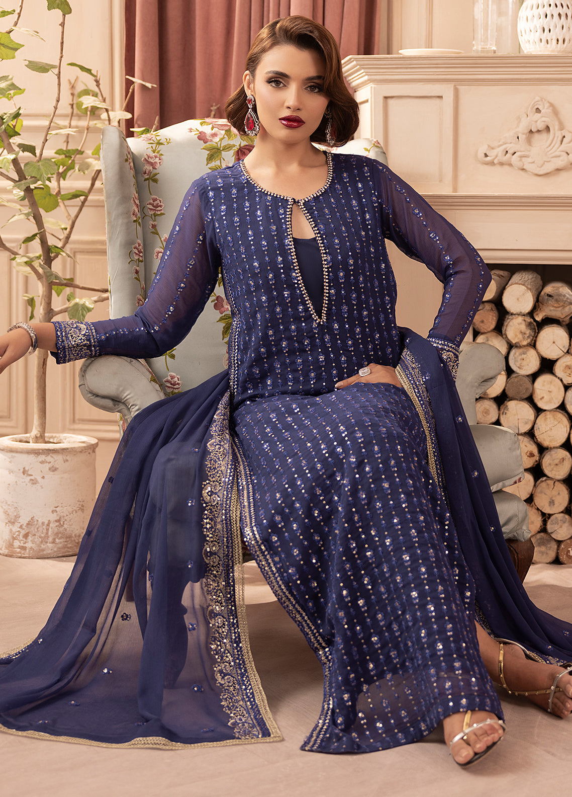 Sahane | Elyssa Festive Chiffon | CT-19002 Elle - ELYSSA - House Of Anaya