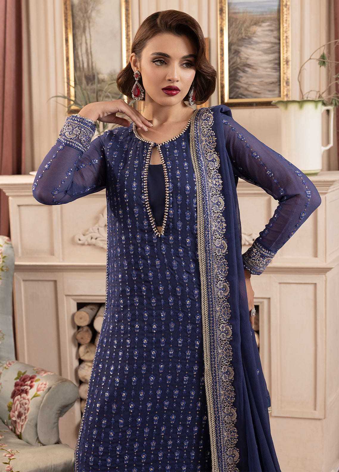 Sahane | Elyssa Festive Chiffon | CT-19002 Elle - ELYSSA - House Of Anaya
