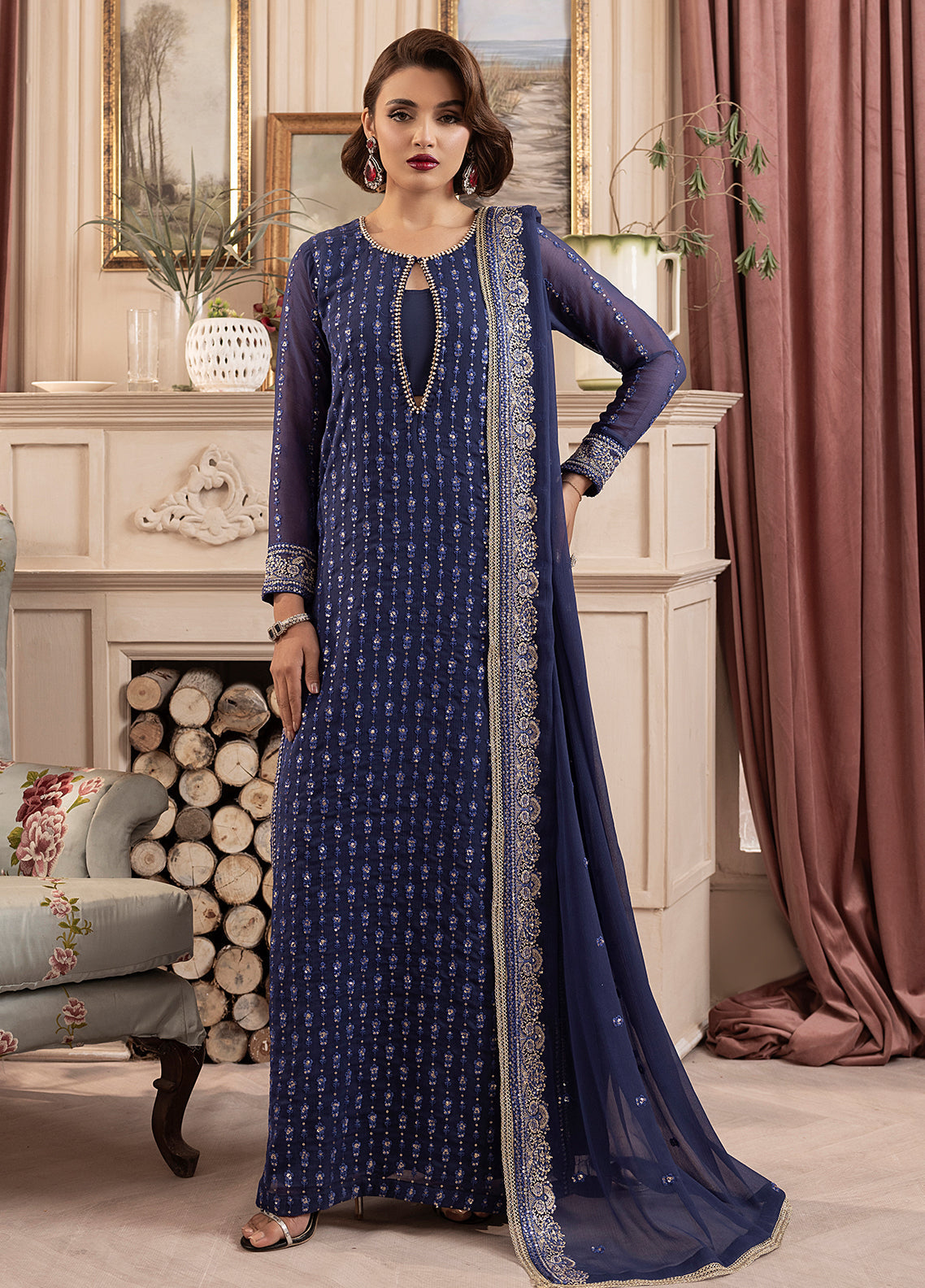Sahane | Elyssa Festive Chiffon | CT-19002 Elle - ELYSSA - House Of Anaya