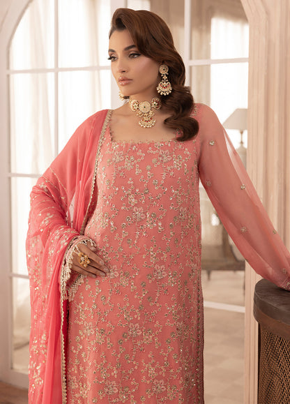 Sahane | Elyssa Festive Chiffon | CT-19003 Rosa - ELYSSA - House Of Anaya