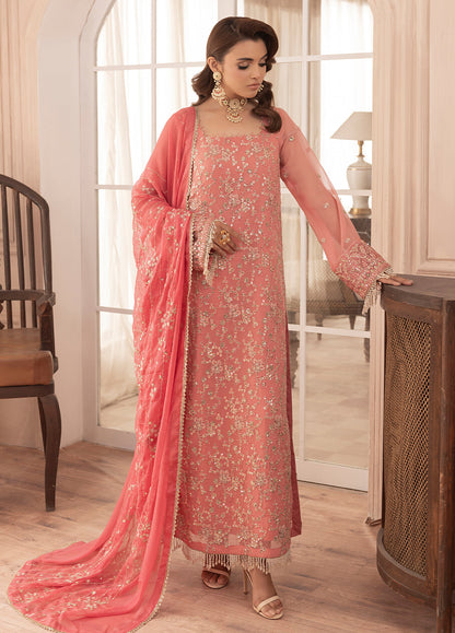 Sahane | Elyssa Festive Chiffon | CT-19003 Rosa - ELYSSA - House Of Anaya