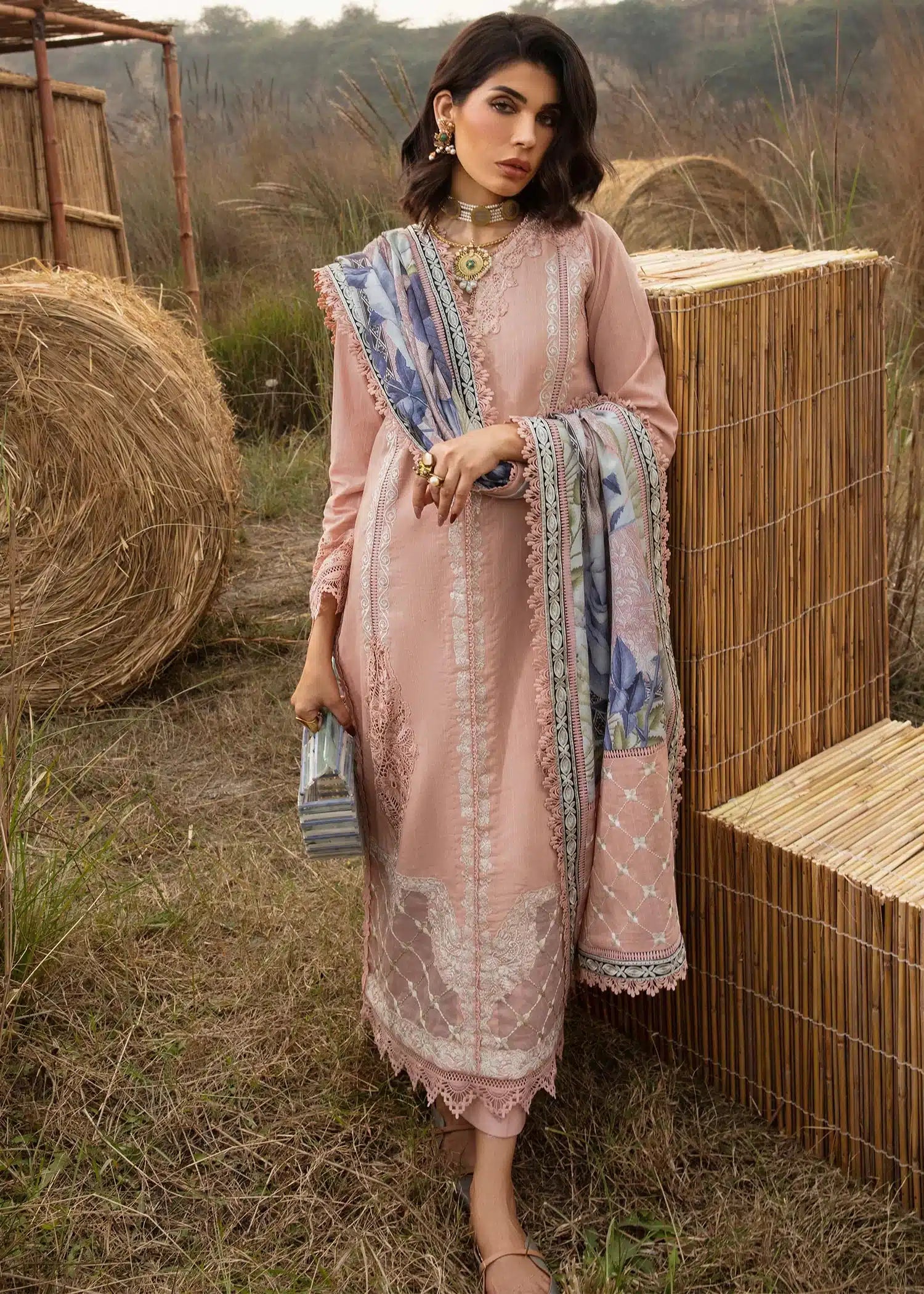 Saira Shakira | Raya Winter Stitched 23 | Crepe - House Of Anaya