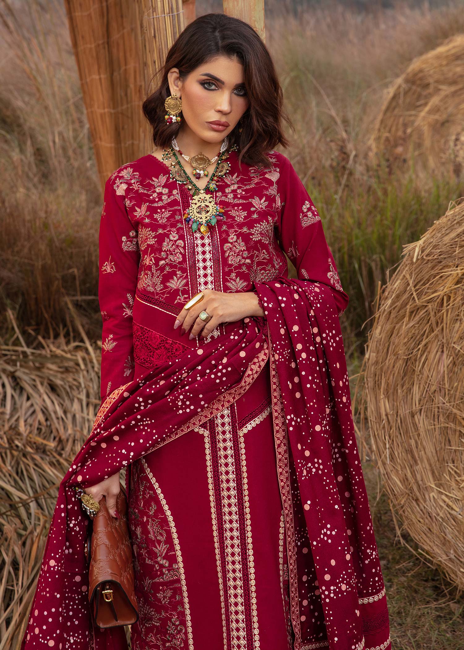 Saira Shakira | Raya Winter Stitched 23 | Ruby - House Of Anaya