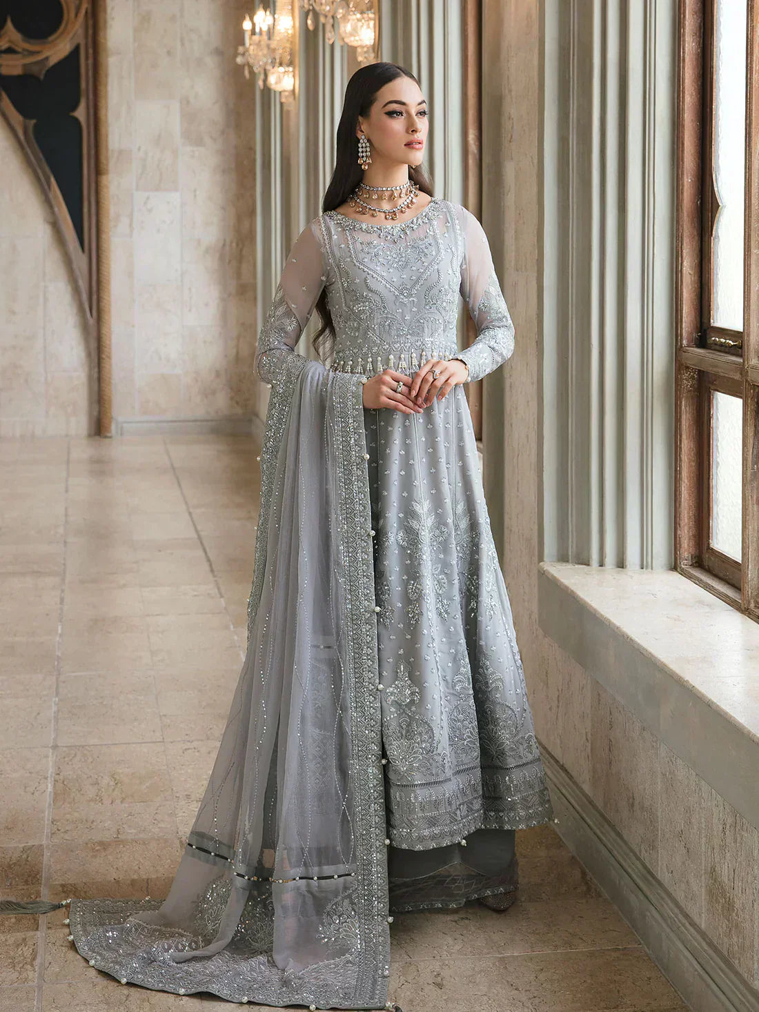 Gulaal | Embroidered Chiffon 23 | ARWA 06 - House Of Anaya