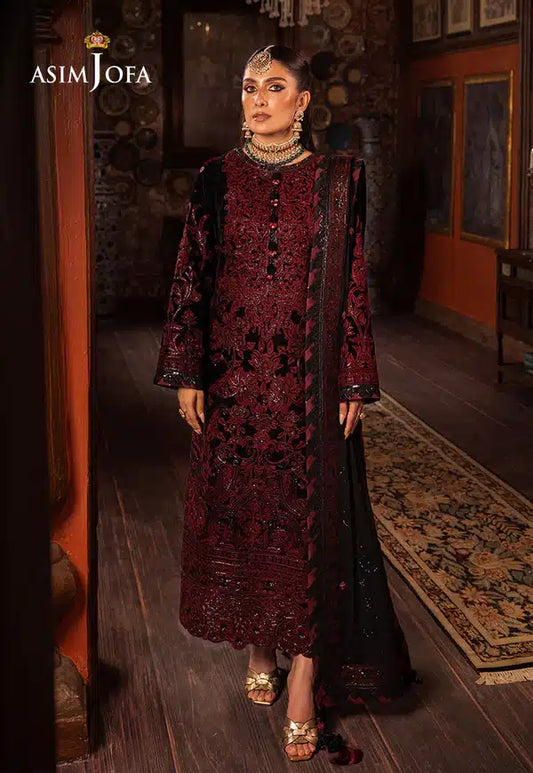 Asim Jofa | Makhmal Wedding Velvet 23 | AJMM-12 - House Of Anaya