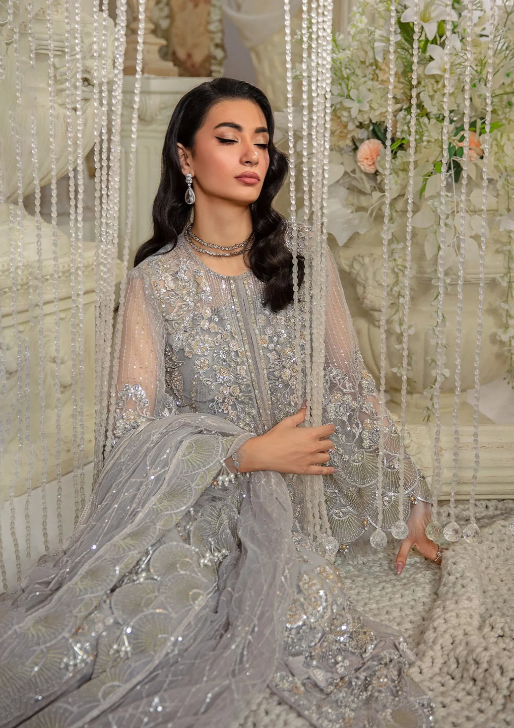 Elaf Premium | Evara Formals 24 | EFE-04 DOVE - House Of Anaya