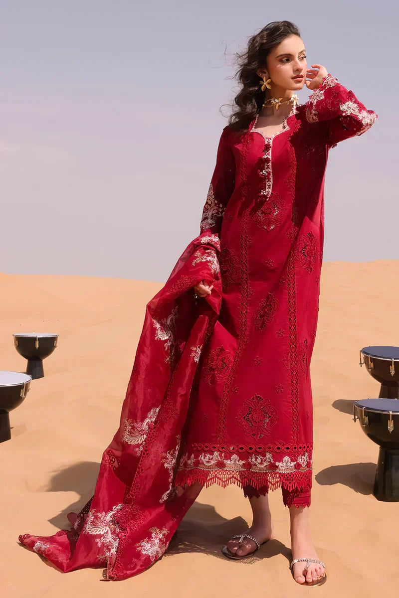 Qalamkar | Chikankari Eid Edit 24 | KM-05 AMANDINE - House Of Anaya