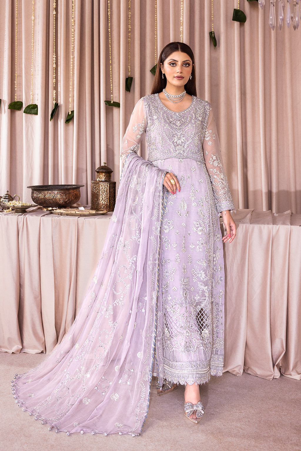 Emaan Adeel Romansiyyah Luxury Formal 3 Piece Suit RM-04 Sweet Indigo - Riwayat-e-khas