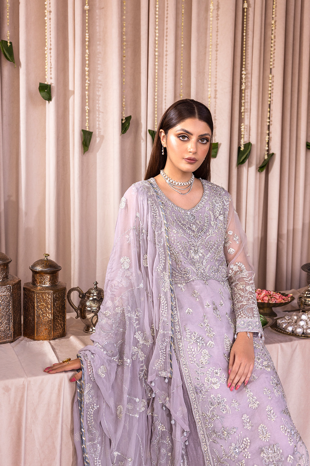 Emaan Adeel Romansiyyah Luxury Formal 3 Piece Suit RM-04 Sweet Indigo - Riwayat-e-khas