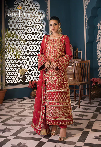 Asim Jofa | Fasana e Ishq Eid Luxury Lawn | AJFI-10 - House Of Anaya